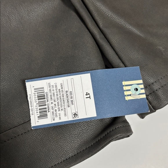 4T black faux leather motorcycle jacket from the OshKosh B'gosh "Genuine Kids" - Picture 8 of 8
